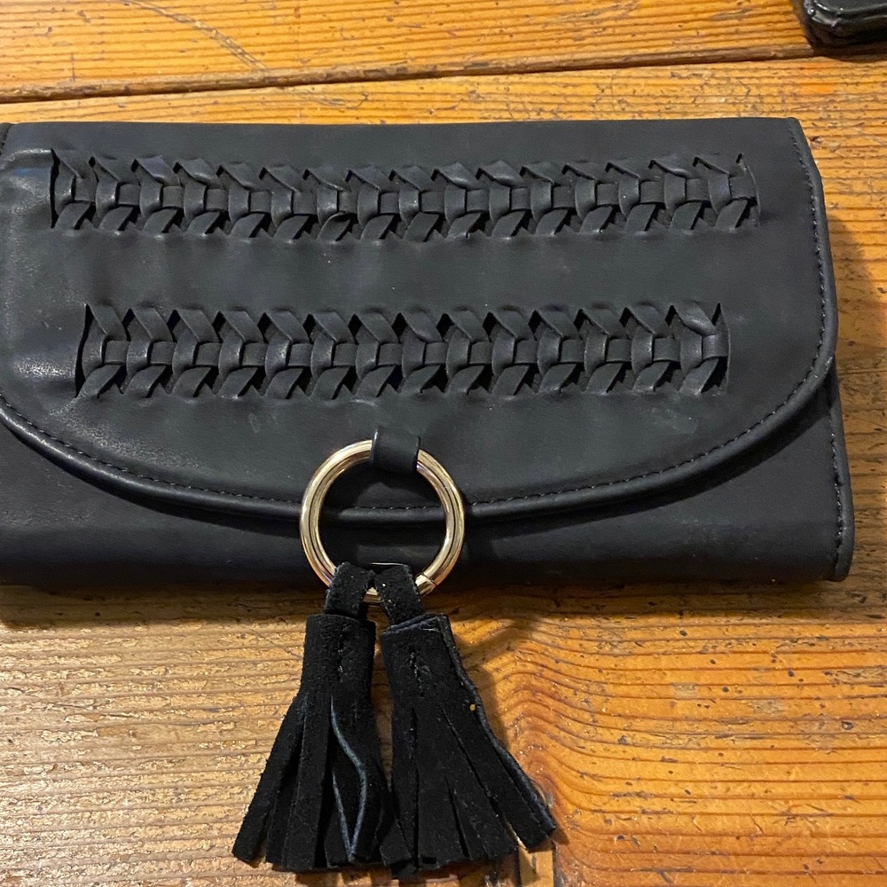 Black Tassel Clutch or Wallet